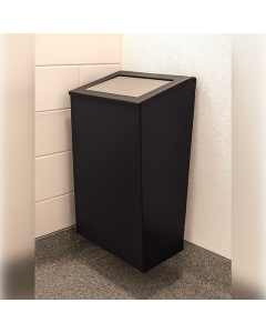 Prestige Ecoline Push Lid 25L Waste Bin - Matt Black in situ - E-WPL25/MBK