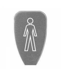 Tower Male Door Sign Stainless Steel - 90101CB - Front