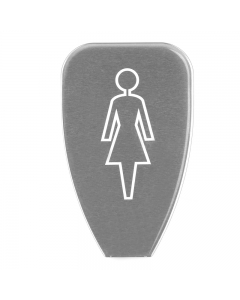 Tower Ladies Door Sign Stainless Steel - 90103CB Front