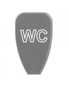 Tower WC Door Sign Stainless Steel - 90105CB - Front