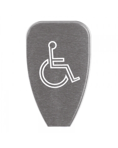 Tower Disabled Door Sign Stainless Steel - 90107CB - Front