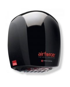 Airforce Hand Dryer MK3 Black 1.1kW image of the front on a plain white background - BC0325