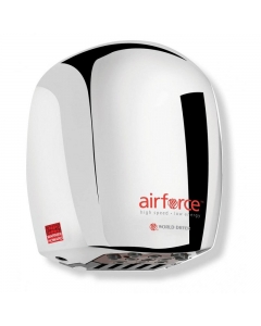 Airforce 1.1kW Polished Chrome Hand Dryer image of the Chrome Polished hand Dryer on a plain white background - BC0326