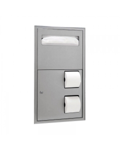 Recessed Seat Cover and Toilet Tissue Dispenser Bobrick