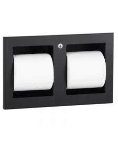 Bobrick Recessed Double Toilet Tissue Dispenser - Matt Black