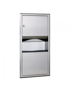 Recessed Paper Towel Dispenser and Waste Bin Unit