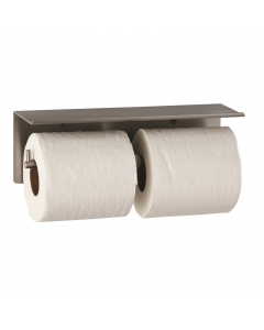 Bobrick Double Toilet Roll Dispenser & Utility Shelf