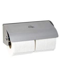 Dolphin Double Brushed Steel Lockable Toilet Paper Dispenser - BC267