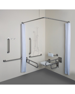 Dolphin Stainless Steel Doc M Shower Pack Valve-Less