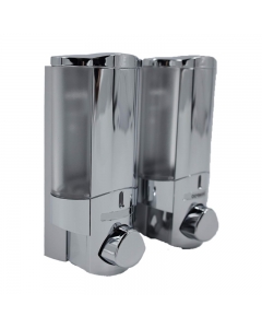 Dolphin Double Shower Soap Dispenser - 2 x 300ml on a plain white background - BC624-2