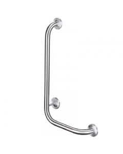 Prestige Right Hand Angled Grab Rail 650mm x 350mm - Satin Stainless Steel