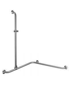 Dolphin Prestige Grab Rail with shower Rail and shower Riser Left