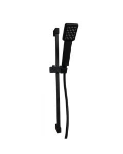 Scudo Black Square Riser Shower Rail Kit - White Background