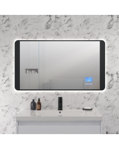  JTP Digital Matt Black LED Bluetooth Mirror In Situ 
