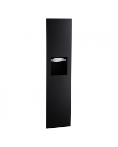 Bobrick Recessed Waste Receptacle and Paper Towel Combination Unit - Matt Black - B3803.MBLK