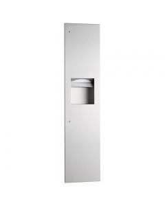 Bobrick Trimline Recessed Paper Towel Dispenser and 14.4 Ltr Waste Bin image - B38034