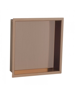 JTP VOS Brushed Bronze Square Shower Niche 300mm x 300mm 