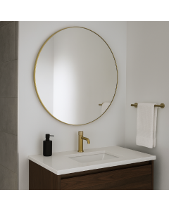Abode Mayar Round Mirror - Brushed Brass 600mm ABM1003