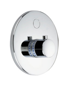 Thermostatic Shower Control Semi Recessed Infrared Dolphin Blue