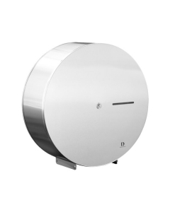 Dolphin Jumbo Toilet Roll Dispenser - Polished Stainless Steel side image- BC946B