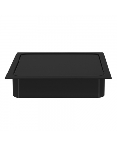 Prestige Matt Black Multipurpose Soft Closing Square Waste Chute - 220mm front image closed - AD-KH020-HLB