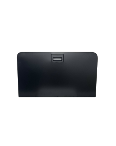Genwec Matt Black Stainless Steel Horizontal Baby Changing Unit closed on a white background - GW07050401-MB