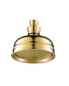 JTP Grosvenor Victorian Polished Gold Shower Heads - 125mm and 200mm - GROSVPG125-200