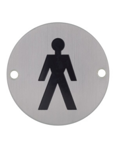 High quality stainless steel WC male toilet sign