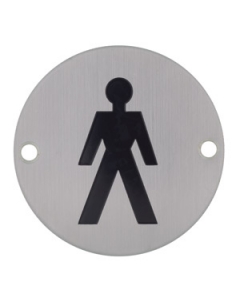 High quality stainless steel WC male toilet sign