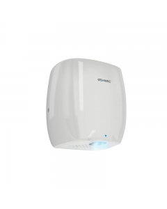 Genwec E-flow White Epoxy Aluminium Hand Dryer - 900W side view on a plain background - GW01120200