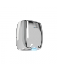 Genwec 900W E-flow Aluminium Polished Chrome Hand Dryer front image of hand dryer on a plain white background - GW01120202
