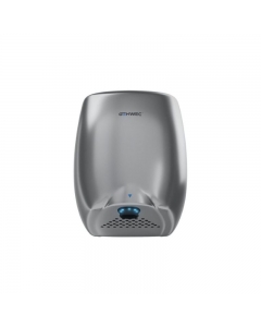 Genwec 900W E-flow Silver Aluminium Hand Dryer front view of hand dryer on a white background - GW01210401