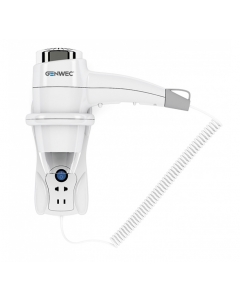 Wall Mounted Hair Dryer With Shaver Socket 1.4kW White