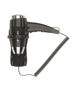 Genwec Wall Mounted Hair Dryer With Shaver Socket 1.4kW Black