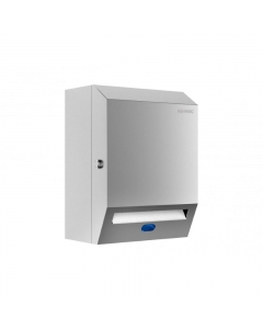 Genwec Brushed Stainless Steel Automatic Paper Towel Dispenser image on a white background - GW03240401
