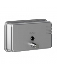 Genwec Horizontal Brushed Stainless Steel Soap Dispenser 1200ml image of the unit on a plain background - GW04020401