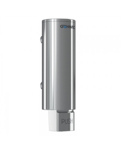 Genwec Cylindrical 300ml Polished Stainless Steel Soap Dispenser lose up image - GW04060402