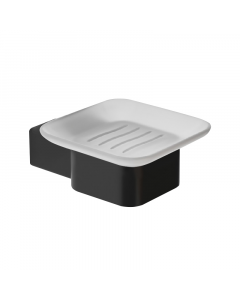 Genwec Pompei Matt Black Stainless Steel Soap Dish