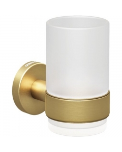 Genwec Nimbus Brushed Gold Round Stainless Steel Tumbler Holder Plain Image