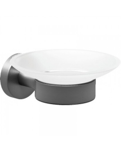 Genwec Nimbus Brushed Metal Round Soap Dish 