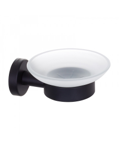 Genwec Nimbus Matt Black Round Soap Dish