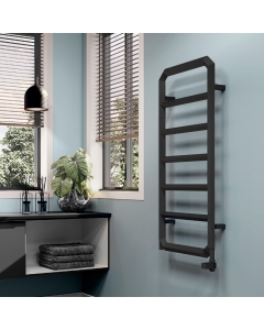 Prestige Hoxton Designer Towel Rail Anthracite In Situ
