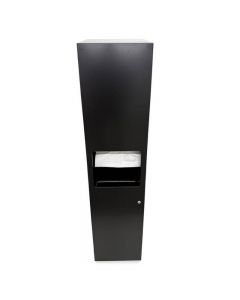 Paper Towel and 13L Bin Combination Recessed Smooth Matt Black - Front