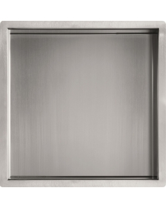 JTP VOS Stainless Steel Square Shower Niche 300mm x 300mm - Front View