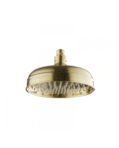 JTP Grosvenor Victorian Brushed Brass 200mm Round Rainfall Shower Head image - 15889BBR