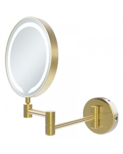 JTP Zoom Magnifying Shaving Mirror Brushed Brass