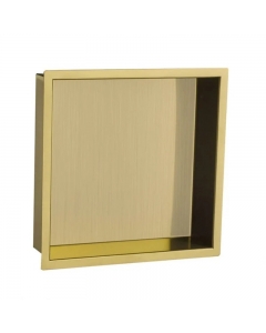 JTP VOS Brushed Brass Square Shower Niche 300mm x 300mm 
