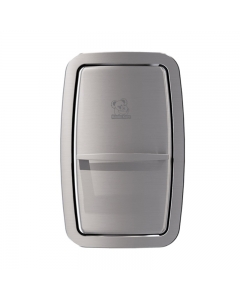 Vertical Recessed Baby Changing Station Koala Kare closed on a plain background KB311-SSRE-EN