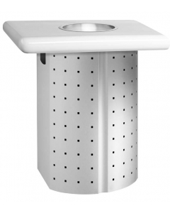 Perforated Waste Bin 35 Litres Chrome Nickel Stainless Steel
