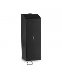 Prestige Ecoline Manual Steel Vertical 1L Liquid Soap Dispenser - Matt Black image on a white background  - E-1MSD/LBK